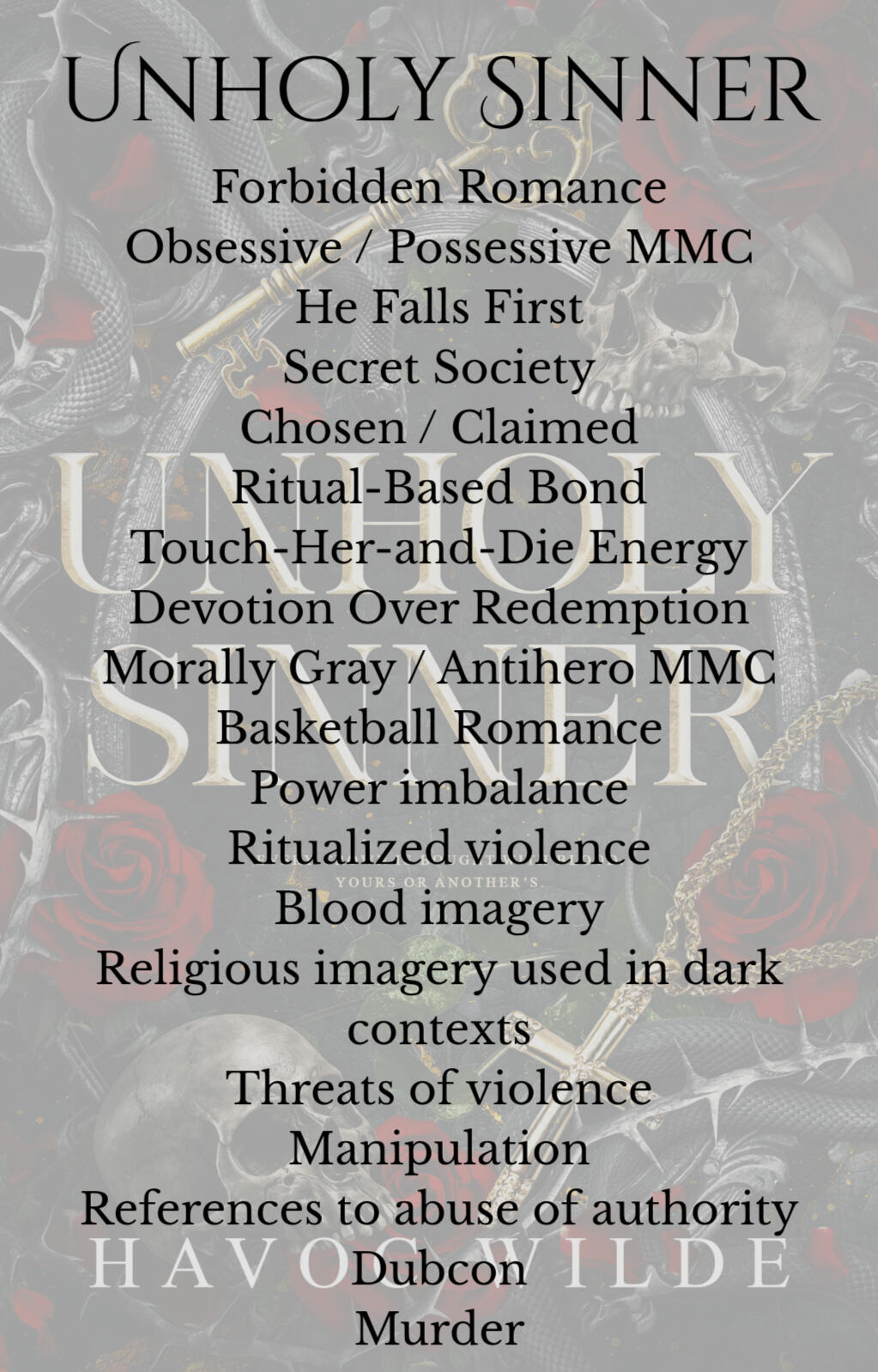 Unholy Sinner Unholy Sinner